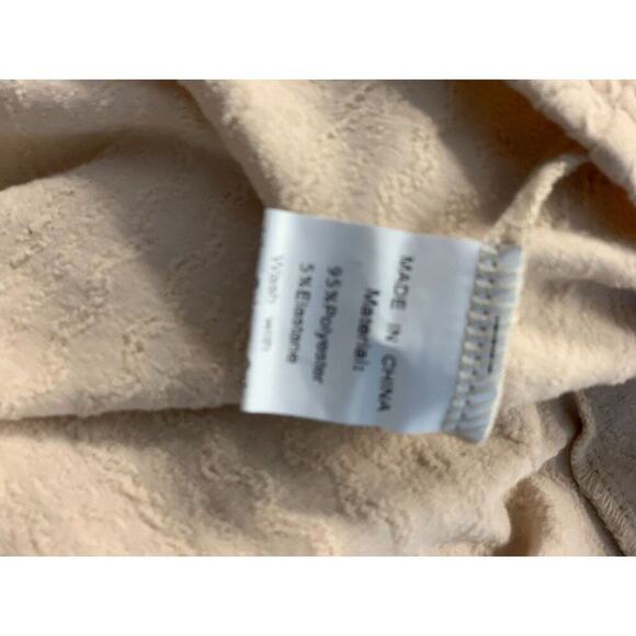 OYANUS Women's V Neck Long Bishop Sleeve Knit Apricot Sweater‎ Dress  Sz L - Picture 3 of 4